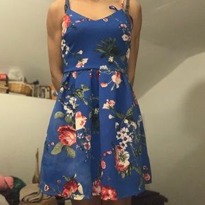 Floral blue dress